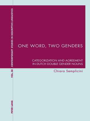 cover image of One Word, Two Genders